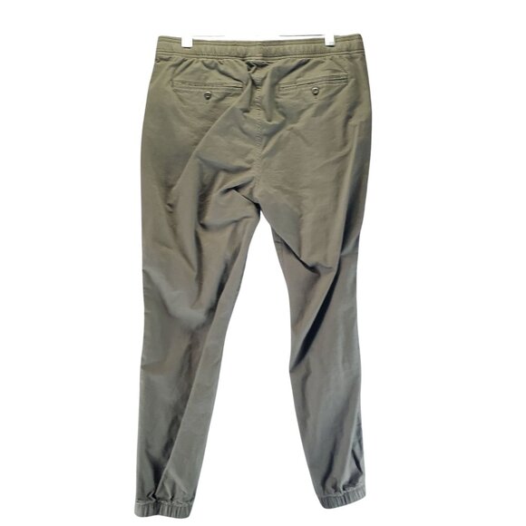 Gap Pants Womens Medium Moss Green Woven Elastic Cuffs Drawstring Jogger - Picture 9 of 10